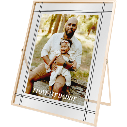 Intersecting Ways Tabletop Floating Framed Print, 8x10, Gold, Gray