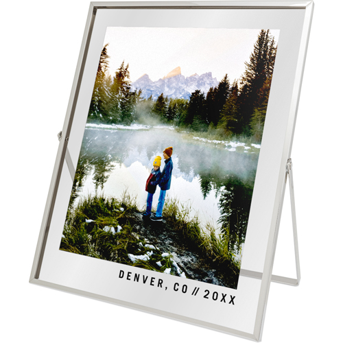 Gallery of One Tabletop Floating Framed Print, 8x10, Silver, Multicolor
