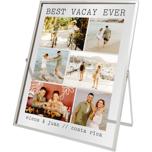 Gallery of Six Tabletop Floating Framed Print, 8x10, Silver, Multicolor