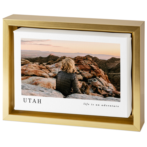 Modern Landscape Gallery Tabletop Framed Canvas Print, 5x7, Gold, Tabletop Framed Canvas Prints, Multicolor