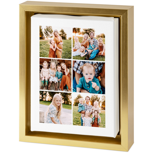 Grid Gallery Tabletop Framed Canvas Print, 5x7, Gold, Tabletop Framed Canvas Prints, Multicolor, multi