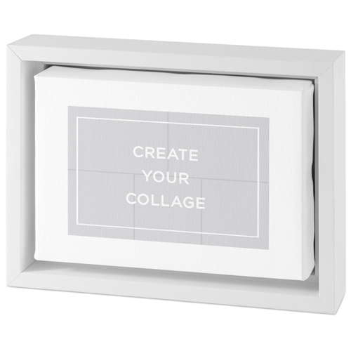 Create a Collage Tabletop Framed Canvas Print, 5x7, White, Tabletop Framed Canvas Prints, Multicolor