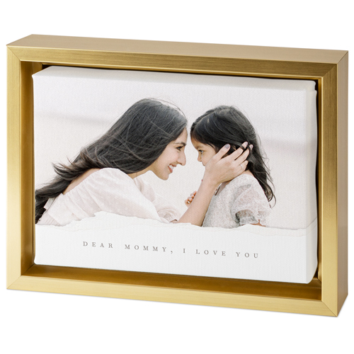Textured Paper Tabletop Framed Canvas Print, 5x7, Gold, Tabletop Framed Canvas Prints, White