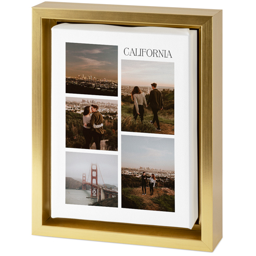 Minimalist Gallery of Five Tabletop Framed Canvas Print, 5x7, Gold, Tabletop Framed Canvas Prints, Multicolor, multi