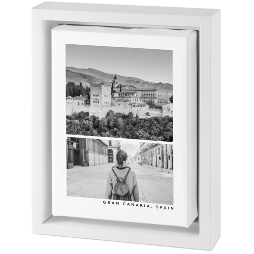Stacked Gallery of Two Tabletop Framed Canvas Print, 5x7, White, Tabletop Framed Canvas Prints, Multicolor
