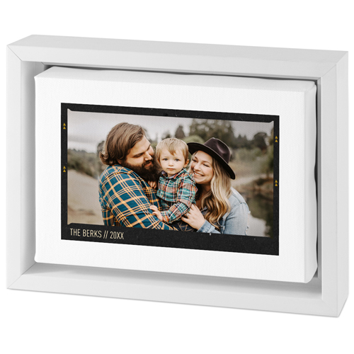 Film Frame Tabletop Framed Canvas Print, 5x7, White, Tabletop Framed Canvas Prints, White