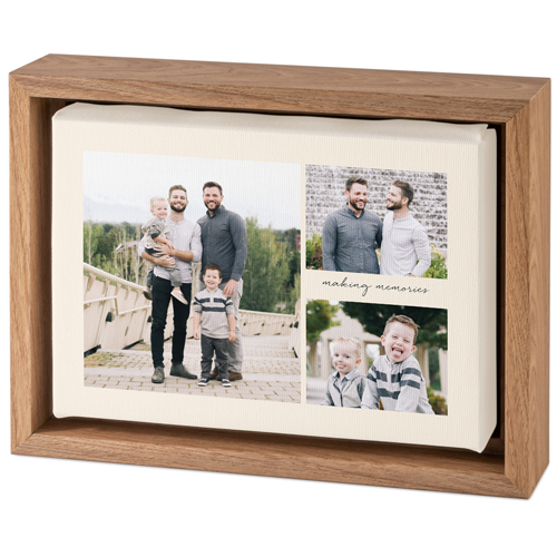 Text Gallery of Three Tabletop Framed Canvas Print, 5x7, Natural, Tabletop Framed Canvas Prints, Multicolor