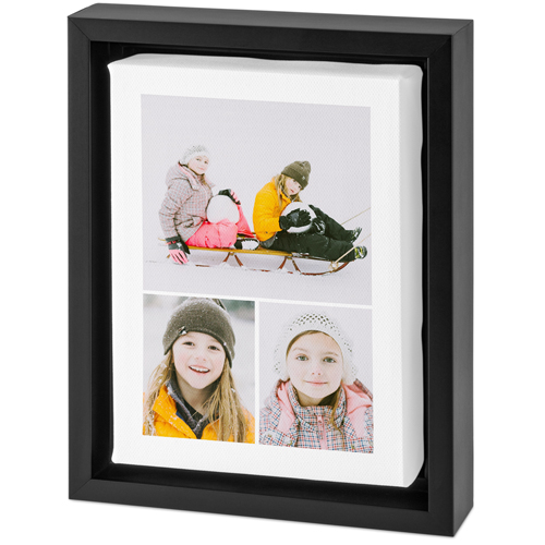 Gallery of Three Portrait Tabletop Framed Canvas Print, 5x7, Black, Tabletop Framed Canvas Prints, Multicolor