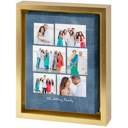 Gallery of Six Portrait Tabletop Framed Canvas Print, 5x7, Gold, Tabletop Framed Canvas Prints, Multicolor