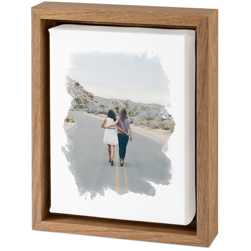 Brushstrokes Tabletop Framed Canvas Print, 5x7, Natural, Tabletop Framed Canvas Prints, White