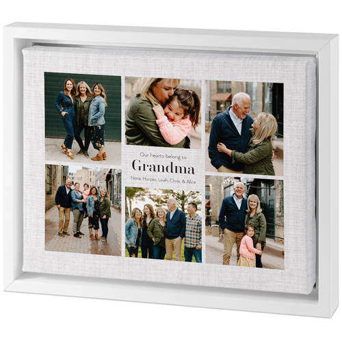 Text Box Gallery of Six Tabletop Framed Canvas Print, 8x10, White, Tabletop Framed Canvas Prints, Multicolor