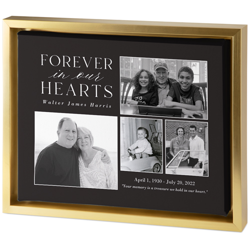 Everlasting Memory Tabletop Framed Canvas Print, 8x10, Gold, Tabletop Framed Canvas Prints, Gray, charcoal