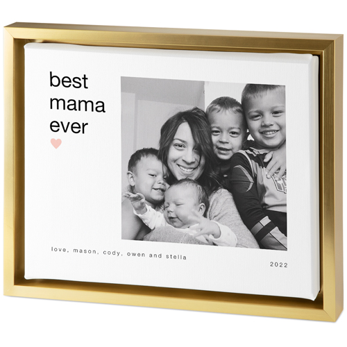 Modern Best Tabletop Framed Canvas Print, 8x10, Gold, Tabletop Framed Canvas Prints, Pink, priscilla