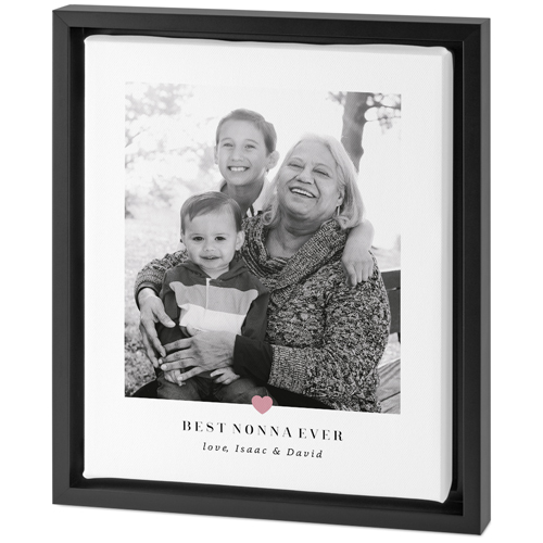 My Heart Tabletop Framed Canvas Print, 8x10, Black, Tabletop Framed Canvas Prints, White