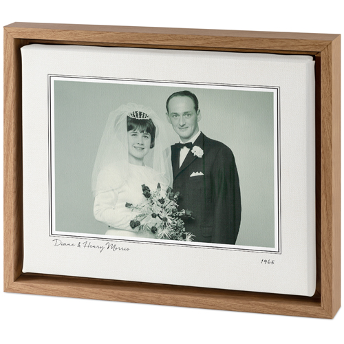 Vintage Border Tabletop Framed Canvas Print, 8x10, Natural, Tabletop Framed Canvas Prints, Brown, taupe