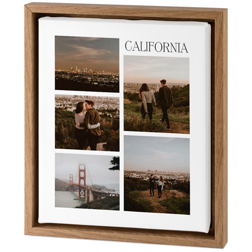 Minimalist Gallery of Five Tabletop Framed Canvas Print, 8x10, Natural, Tabletop Framed Canvas Prints, Multicolor