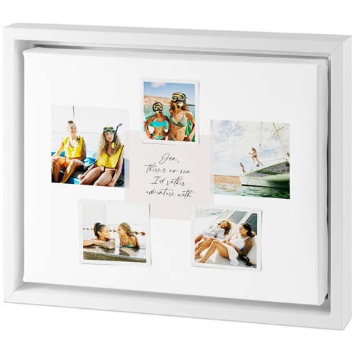 Handwritten Note Collage Tabletop Framed Canvas Print, 8x10, White, Tabletop Framed Canvas Prints, White