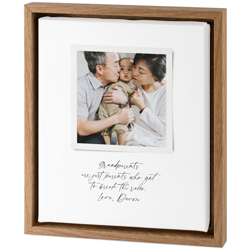 Sentimental Note Tabletop Framed Canvas Print, 8x10, Natural, Tabletop Framed Canvas Prints, White, white