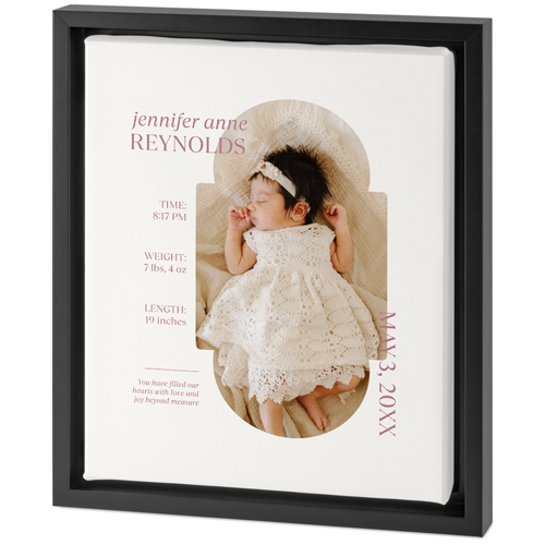 Family Infographic Tabletop Framed Canvas Print, 8x10, Black, Tabletop Framed Canvas Prints, White