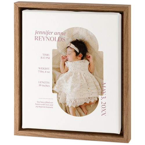 Family Infographic Tabletop Framed Canvas Print, 8x10, Natural, Tabletop Framed Canvas Prints, White, white