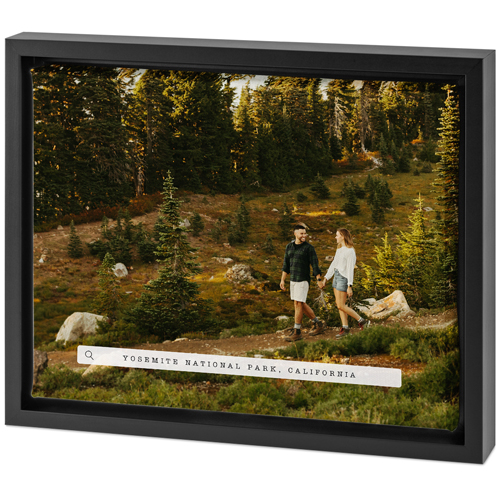 Travel Banner Tabletop Framed Canvas Print, 8x10, Black, Tabletop Framed Canvas Prints, Black