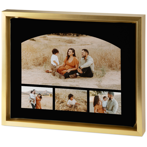 Stacked Arch Collage Tabletop Framed Canvas Print, 8x10, Gold, Tabletop Framed Canvas Prints, Black