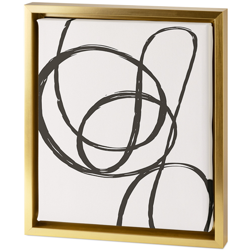 Swirl Abstract Tabletop Framed Canvas Print, 8x10, Gold, Tabletop Framed Canvas Prints, Multicolor
