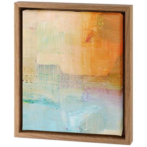 Orange Abstract Tabletop Framed Canvas Print, 8x10, Natural, Tabletop Framed Canvas Prints, Multicolor