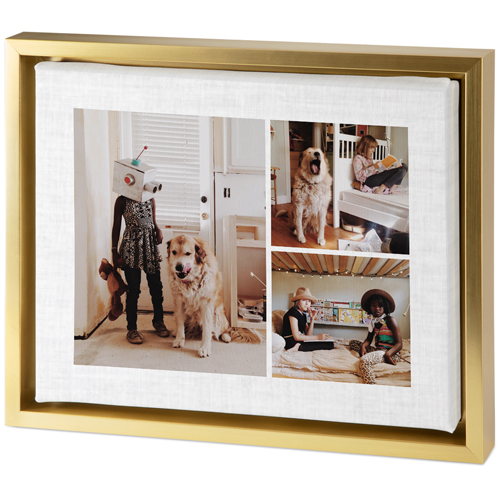 Gallery of Three Tabletop Framed Canvas Print, 8x10, Gold, Tabletop Framed Canvas Prints, Multicolor