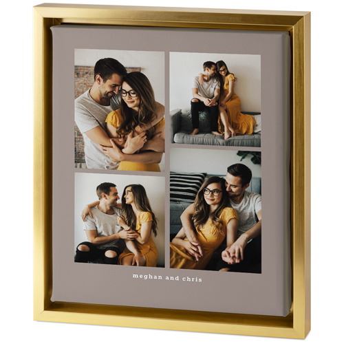 Gallery of Four Portrait Tabletop Framed Canvas Print, 8x10, Gold, Tabletop Framed Canvas Prints, Multicolor