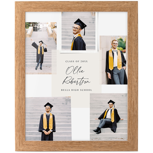 Handwritten Note Collage Tabletop Framed Prints, Natural, None, 8x10, Beige
