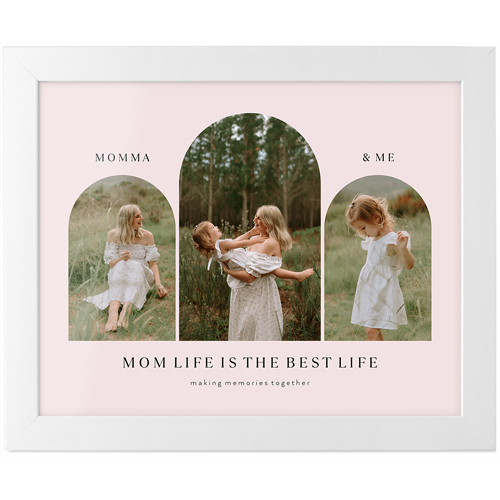 Family Portrait Arches Tabletop Framed Prints, White, None, 8x10, Pink