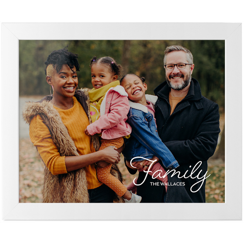 Family Script Tabletop Framed Prints, White, None, 8x10, White, white