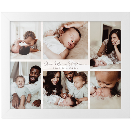 Text Gallery of Six Tabletop Framed Prints, White, None, 8x10, Multicolor
