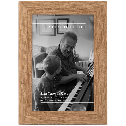 Beautiful Life Tabletop Framed Prints, Natural, None, 4x6, White