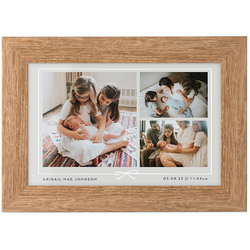 Bow Border Collage Tabletop Framed Prints, Natural, None, 4x6, Gray
