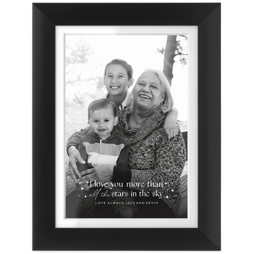 Stars In Sky Tabletop Framed Prints, Black, White, 4x6, White