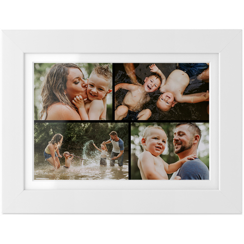 Gallery of Four Tabletop Framed Prints, White, White, 4x6, Multicolor