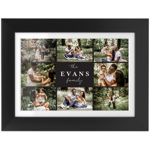 Gallery of Eight Tabletop Framed Prints, Black, White, 4x6, Multicolor, multi