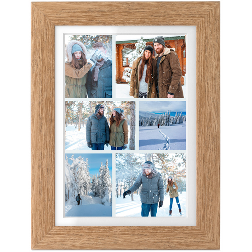 Gallery of Six Portrait Tabletop Framed Prints, Natural, White, 4x6, Multicolor