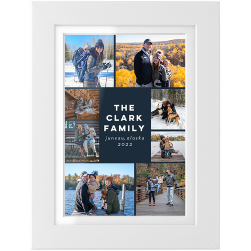 Gallery of Eight Portrait Tabletop Framed Prints, White, White, 4x6, Multicolor