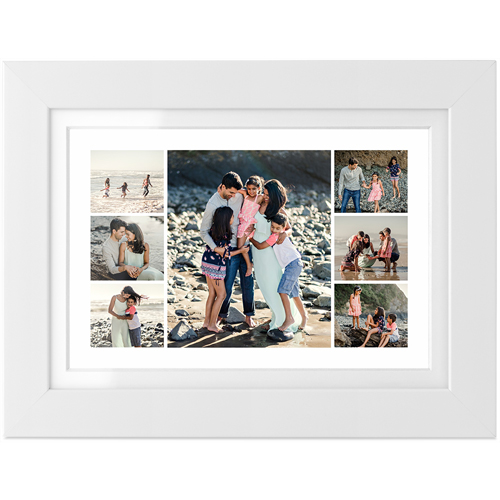 Gallery of Thirteen Tabletop Framed Prints, White, White, 4x6, Multicolor