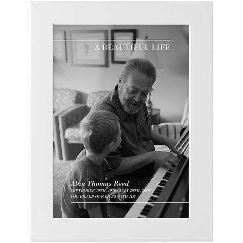 Beautiful Life Tabletop Framed Prints, White, None, 5x7, White, white