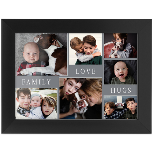 Hug Family Tabletop Framed Prints, Black, None, 5x7, Gray