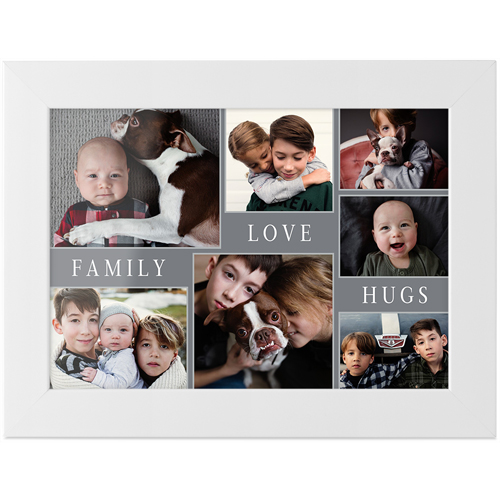 Hug Family Tabletop Framed Prints, White, None, 5x7, Gray