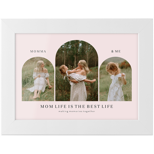 Family Portrait Arches Tabletop Framed Prints, White, None, 5x7, Pink, blush
