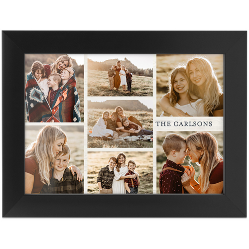 Gallery of Seven Tabletop Framed Prints, Black, None, 5x7, Multicolor, multi