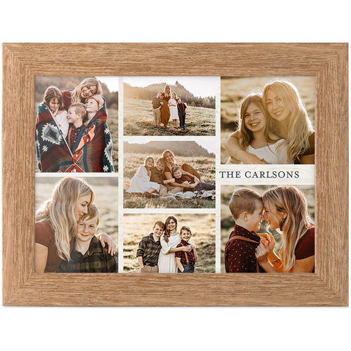 Gallery of Seven Tabletop Framed Prints, Natural, None, 5x7, Multicolor, multi