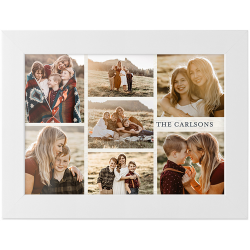 Gallery of Seven Tabletop Framed Prints, White, None, 5x7, Multicolor, multi