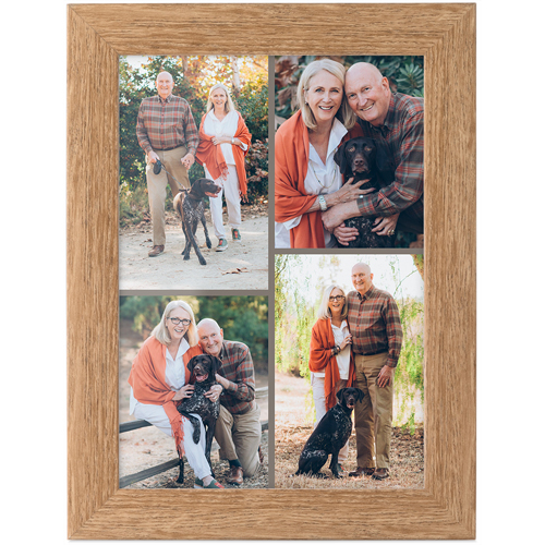 Gallery of Four Portrait Tabletop Framed Prints, Natural, None, 5x7, Multicolor